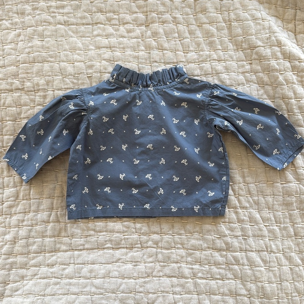 Blue Floral Kids Shirt